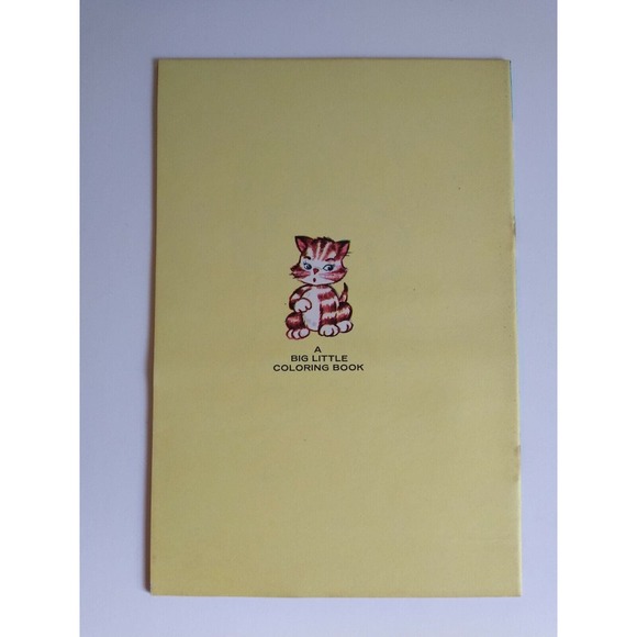 Big Little Book Puppy Coloring 180 Saalfield Unused NOS Cute Dog In Flower Bed - Picture 6 of 12